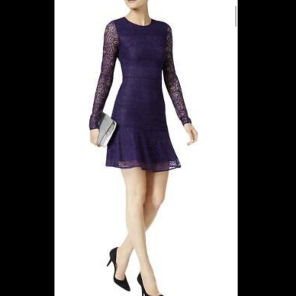 Michael Kors Navy/Black Fit & Flare Dress Size 12